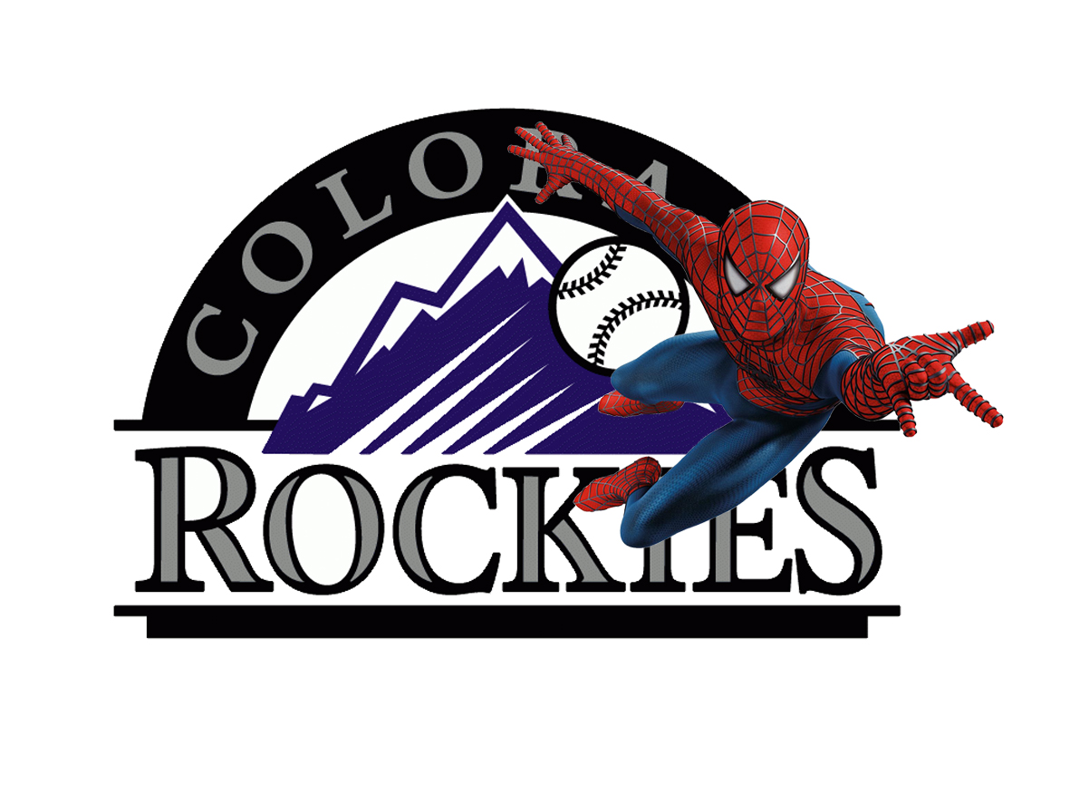 Colorado Rockies Spider Man Logo vinyl decal